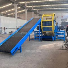 Rubber Tire Shredding / Tyre Recycling Machine Size 20cbm Voltage 380V Motor 22kw*2 Weight 4500kg Trademark OULI VFD Custom-Made - Image 4
