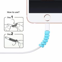 SPIRAL CABLE PROTECTOR (1 SET) Length 1 m Shape Round Style Spiral Type Spiral Type Color Multicolor Material Silicone Usage Headphone Cable, Phone Charger - Image 3
