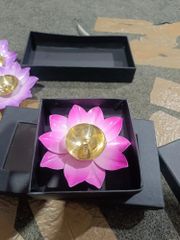 Lotus Flower Diya Type Box Weight 4" Design Round Material Brass Features Box 4" Occasion Diwali Lighting Type Oil Packaging Type - Image 3