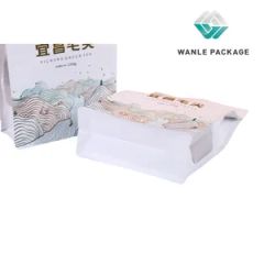 Factory Price Custom Printed Plastic Tea Coffee Flat Bottom Mylar Bag - Image 2