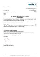 WRAS2 certificate from Jinan Apex Import and Export Trading Co., Ltd