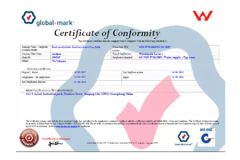 Watermak certificate from TAIZHOU YINADA SANITARY WARE CO., LTD.