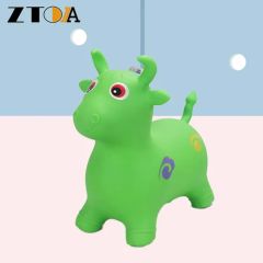 PVC Inflatable Animal Jump Toy Simple Painting Musical Cow Customized Animal - Image 2