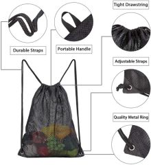 Promotional Drawstring Bag; Mesh Bag Season All Origin China Gender Unisex Trademark OEM Material Nylon Suit for Campus Style - Image 4