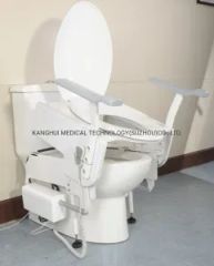 Aged People Using Electric Motor Adjusted Height Toilet Seat with Armrest - KANGHUI MEDICAL TECHNOLOGY(SUZHOU)CO., LTD.