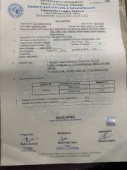 PCSIR Lab Test Report (Heavy Metals & Purity) certificate from Rahmani Traders