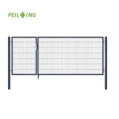 Asymmetric Double Wire Security Gate with PVC Powder Coating for Car Entrance - Image 2