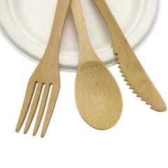 Complete Bamboo Dining Set: Knife, Fork, Spoon, and More Origin China Color Bicolor Packaging Customized Feature Eco-Friendly - Image 3
