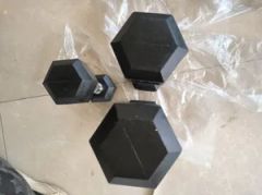 Sporting Goods 2 5 60kg 5 100lb Hex Rubber Dumbbells Set for Gym Fitness - Image 6