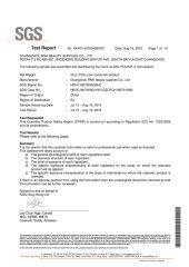 SGS certificate from Guangzhou Startalk Nail Technology Co., Ltd.