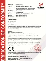 CE certificate from Zhongshan Touch Lighting Co., Ltd.
