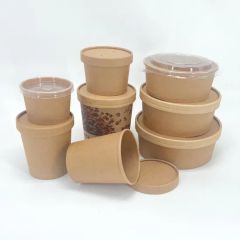 Takeaway Fast Food Paper Packaging Salad Bowl Lunch Box Restaurant Disposable Containers - Image 2