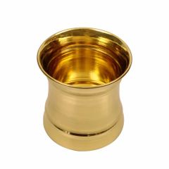 Brass Panchapatra Set Size Medium Shape Round Color Golden Finish Glossy Set Content 2 Material Brass Usage/Application - Image 3