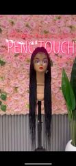 Black Colour Long braided Wig - Image 1