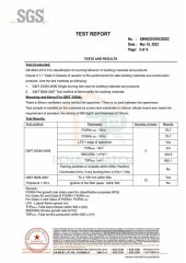 SGS fire test report certificate from Xiamen Rena Thatch Industry Co., Ltd.