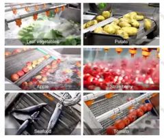 304 Stainless Steel Bubble Vegetable Fruit Washer Automatic Cleaning Machine for Food Processing Industry - Image 4