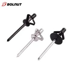 DIN Standard Black Painted Flange Head Exploding Blind Rivet Tri-Fold Long Blind Rivet Tri Frim Aluminum Rivets - Bolnut Fastener Co., Ltd
