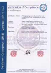 CE CERTIFICATE certificate of Zhangjiagang Links-Machine Co., Ltd. – certificate photo, supplier certificates section