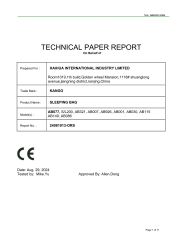 Sleeping Bag certificate from Nanjing Kango Outdoor Products Co., Ltd.