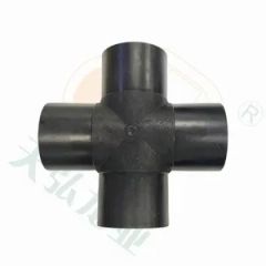 High-Quality Equal Cross Pipe Fitting for HDPE Water Systems Type Equal SDR 11/13.6 Head Type Cross Technics Injected Connection Welding - Image 2