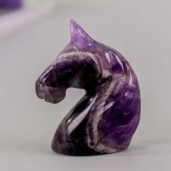 2.5inch Hot Sales Natural Amethyst Unicorn Carving Handcrafted Amethyst Unicorn for Crystal Crafts - Image 2