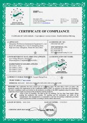 CE certificate of Zhengzhou Well-Known Instrument and Equipment Co., Ltd. – certificate photo, supplier certificates section