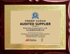 Audited supplier certificate from Hebei Deko Commercial Co., Ltd.