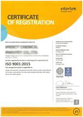 ISO9001 certificate from Guangzhou Everwall Co., Ltd