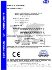 CE certificate of YONGKANG HENGTU TECHNOLOGY CO., LTD. – certificate photo, supplier certificates section