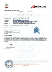 BV Certificate certificate from WENZHOU GUANDE GLASSES CO., LTD.