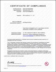 UL certificate from Elite Machinery Group Co., Ltd