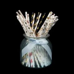 Biodegradable Wrapped Iridescent Thin Fancy Floral Patterned Personalize Disposable Paper Straw - Image 4