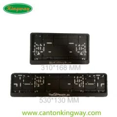 Premium Chrome Embossed Text and Logo Plastic Car License Plate Frame - Image 6