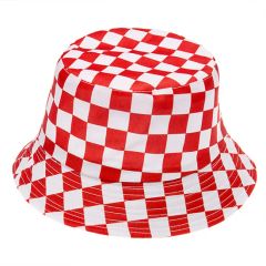 Comfortable Reversible Bucket Hats Checkboard Printing - Image 1