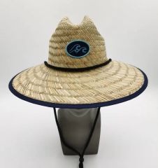 Summer Wide Brim Straw Lifeguard with Print Under Brim Gardening Hat - Shingrand Hats Manufacturer Co., Ltd.