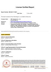SGS certificate from UBY Industrial Co., Ltd.