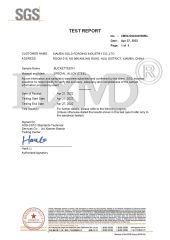 SGS certificate from Xiamen Gold Forging Industry Co., Ltd.