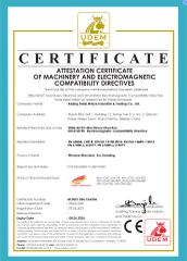CE certificate from BEIJING DAFEI WEIYE INDUSTRIAL & TRADING CO., LTD.