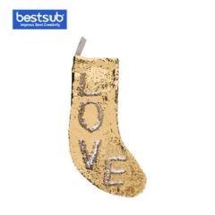 Sublimation Sequin Christmas Stocking Gold Silver SDWLP01G  - Image 1
