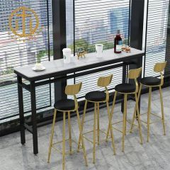 Black Modern Slate Cabinets Rectangular Multipurpose Bar Table - Image 5