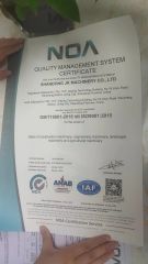 ISO9001 of construction machine certificate of Shandong JK Machinery Co., Ltd. – certificate photo, supplier certificates section
