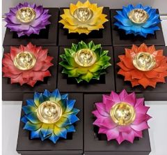 Metal Lotus Diya Size 2 inch Design Lotus Material Metal Occasion Diwali Finishing Type Glossy Usage/Application - Image 1