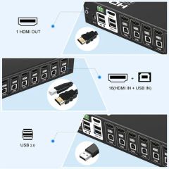 Matrix Kvm Switch 1u Rackmount 4X8 - Image 1