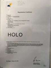 Brand Certificate certificate from Wenzhou HOLO Industrial EQP Manufacturing Co., Ltd.