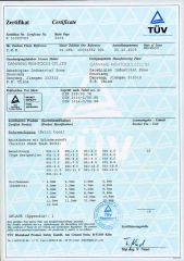 TUV certificate from Jiangsu Right Import&Export Co., Ltd.