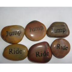 White Black Stone Pebbles Engraved Customized Design MOQ 100PCS Type Pebble Origin China HS Code 680293 Delivery - Image 3