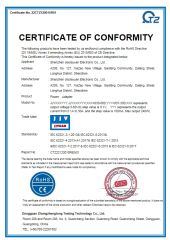 ROHS certificate from Shenzhen Jiajiayuan Electronic Co., Ltd.