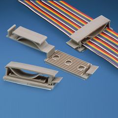 Adhesive Backed Latching Flat Cable Holder Stack Height 0.25 Inch (6.3mm) Installation Method Adhesive Backing Or Screw - Image 1