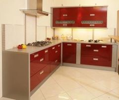 Modern Wooden Modular Kitchen Service Appearance Modern Service Mode Offline Kitchen Shape L-Shape Door Finishing - Image 2