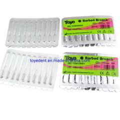 Dental Instrument Barbed Broaches Root Canal File Origin China Trademark TOYE Model NO. TY-BB Length 21/25/28mm HS Code - Image 2